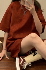 中性风麂皮绒短袖T恤男DT8766P23短裤男DK8767P32套装TZ8757P55，男装牛仔裤，星座227-7