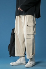 秋款工装袋宽松休闲裤印字青少年潮流直筒裤哈伦裤S968-P55控78，男装工装外套，星座617A-6（原A405-1）