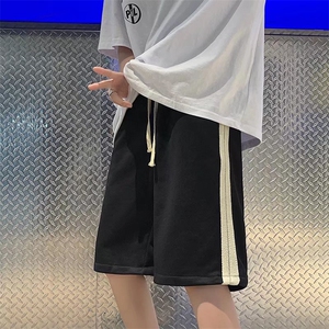 夏季休闲短裤男ins潮牌纯色简约撞色拼接GK72P25图片