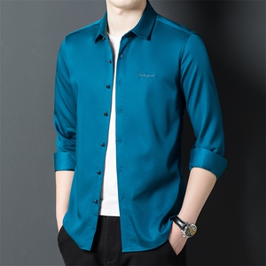FC008春秋款男士长袖衬衫纯色商务男装衬衣P82图片