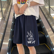 MK37179-P15冰丝短裤男士大码宽松休闲五分裤男运动中裤港风，男装休闲裤，电商A040