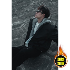 现货高品质美式高街重磅狼王座山雕毛毛领棉衣男女加厚棉服冬外套，男装棉衣，电商A486-1