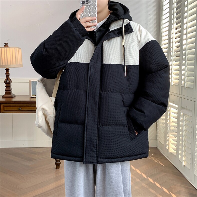 港风冬季新款潮牌棉袄外套加厚棉衣假两件面包服A436-C2366-P110,男装棉衣,电商A436