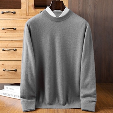 时尚男士圆领套衫35%秋冬保暖高品质舒适毛衣男装，男装羊绒套衫，榆莲羊绒