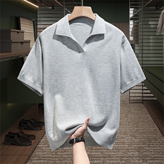 亨利衫短袖t恤男翻领2026新款夏季宽松polo衫男半袖打底衫上衣服，男装T恤，星座914