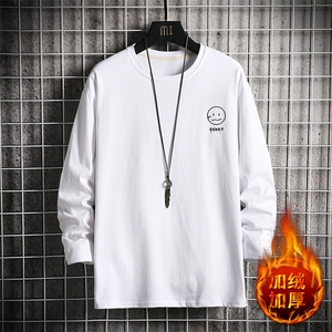 TX3072-P25 加绒-P35 纯长袖t恤男大码圆领打底衫体恤上衣服图片