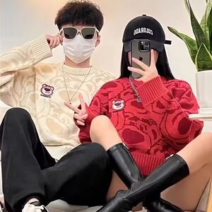 MY008-P38 2025年圆领开衫毛衣女冬季慵懒感宽松百搭显瘦针织衫图片