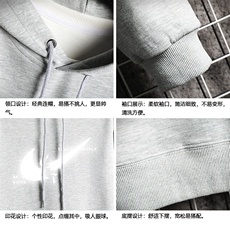 WY2111-P40加绒P45纯连帽卫衣男大码运动帽衫宽松薄外套，男装卫衣，电商A040A