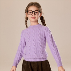 2025秋冬时尚百搭通勤简约儿童羊绒衫股全身扭花儿童毛衣，童装儿童羊绒衫，跳跳羊儿童羊绒衫