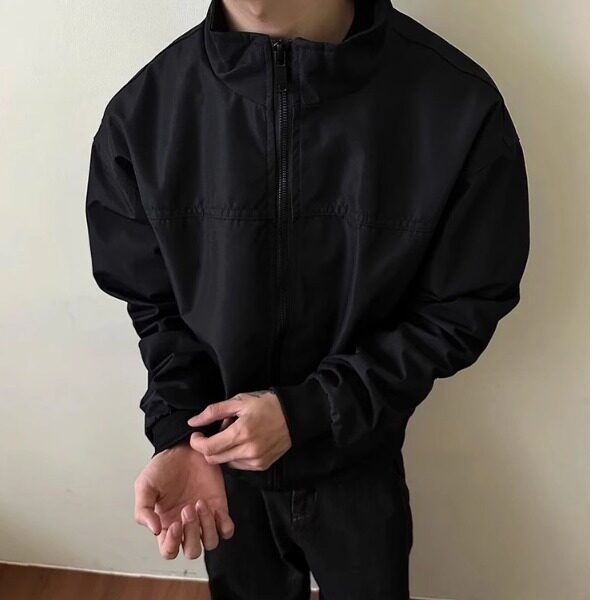 高质量三防双层夹克款青少年长袖灰色短款立领工装外套男春秋美式,男装夹克,星座506A