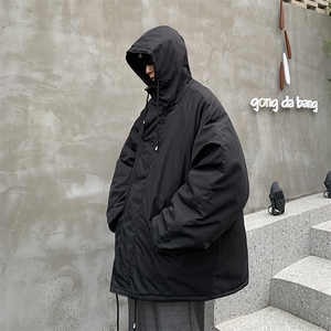 现货~宽松棉衣男装连帽棉服棉衣暗黑系棉袄 XZ716A-1-MY154P100图片