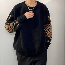 秋冬复古民族风加厚毛衣男ins美式慵懒圆领针织衫个性EA010-P56，男装针织衫/毛衣，星座911-3