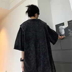 文艺新款ins宽松型潮流街头日系流行女无袖马甲可拆卸T恤E023P46，男装T恤，星座1116-2