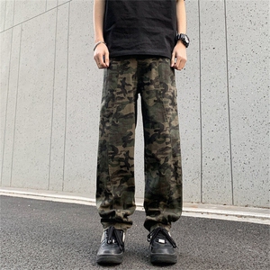 春季迷彩裤美式高街hiphop直筒水洗牛仔长裤工装裤NZ068-P47图片
