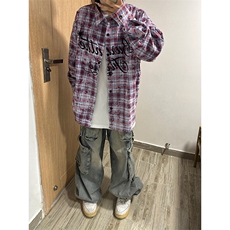 特P50无差价秋季格子字母印花长袖衬衫-HS2302非网图，男装衬衫，电商A003
