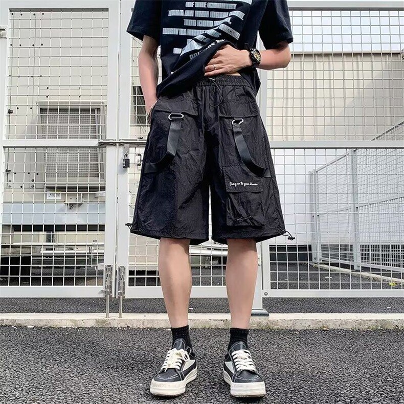 五分裤男女多口袋百搭个性宽松2025夏季ins长裤休闲短裤K6213-P32,男装休闲裤,星座412-3