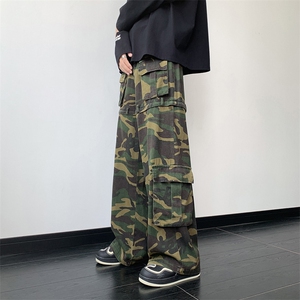 迷彩工装裤男春秋美式vibe裤子潮牌大码直筒裤 XZ514-2-K1556-P73图片