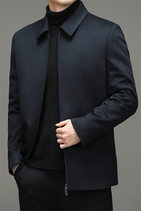 休闲男士羽绒服翻领鹅绒中年男羽绒服外套冬季爸爸装YL6673-P460图片
