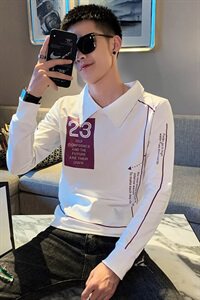 WY6035-P58控78 2021春秋季新款社会小伙套头卫衣男网红上衣 黄图片