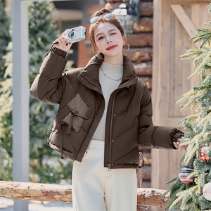 美拉德羽绒服女短款2025冬季新款超好看小个子白鸭绒外套滑雪服潮图片