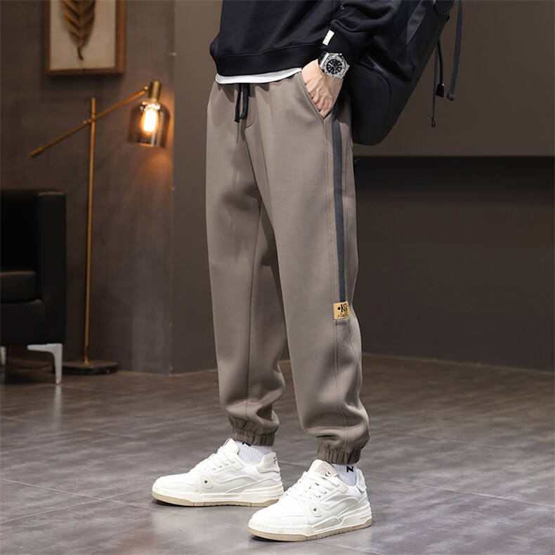 休闲裤男生秋冬加厚保暖运动长裤子束脚哈伦裤D5039-P50/加绒P60,男装棉衣,星座509