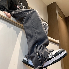 K116/P60秋装牛仔裤男潮水洗高街宽松大码百搭休闲裤子，男装牛仔裤，电商基地A050