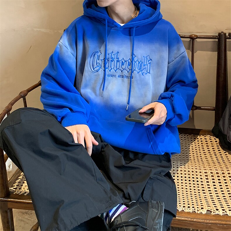 高点击加绒加厚卫衣男渐变色刺绣港风外套416B-WYJ296-P75限98,男装卫衣,星座416B-1