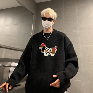 高质量！秋冬季半高领毛衣男士加绒加厚线衣针织衫男DMY550-特P38图片