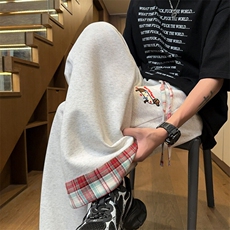 ！2026春夏季男士直筒刺绣休闲裤情侣卫裤WK2087特P45，男装休闲裤，电商B220