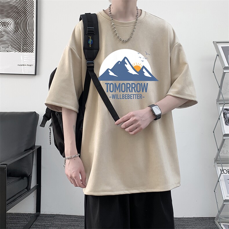 麂皮绒短袖t恤男大码半袖男JD82235-P25,男装T恤,电商A040