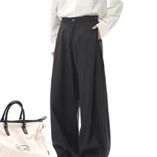 春秋美式高街休闲裤男女垂感阔腿西裤长裤纯色西装裤宽松直筒裤子，男装西服套装，电商A443