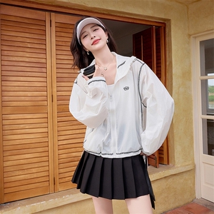高端时尚防晒衣女2025夏季新款洋气宽松小个子连帽防晒冰感服外套图片