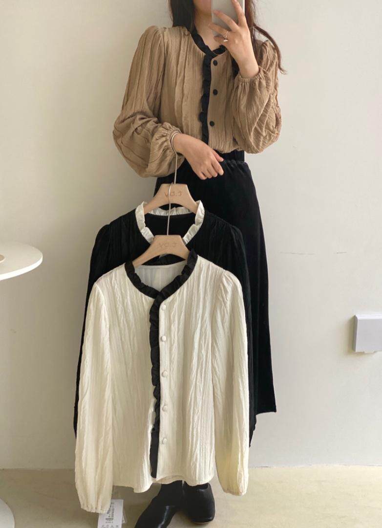 木耳边皱皱小衫，其它，土布鱼