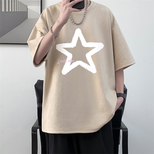 麂皮绒短袖t恤男大码半袖男 JD82286-P25图片