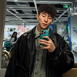 网图现货 加厚加棉皮衣 飞行员外套 1209-1-JK19-P90主推可谈图片