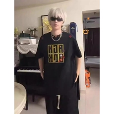 万针全刺绣工艺抖音得物高品质260克重磅纯棉双纱美式高街短袖T恤，男装T恤，电商A486