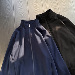 新款日系立领开衫卫衣美式cleanfit外套男女加绒款夹克db106批45图片