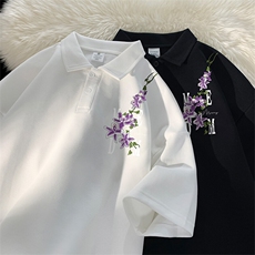 可设48小时支持抖音得物来样二开网眼透气翻领t恤美式短袖POLO衫，男装T恤，电商A486