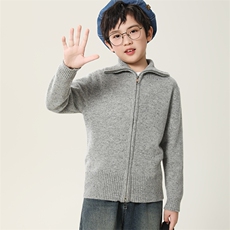 2024秋季新款长袖短款儿童开衫男女通用，童装外套，魁星羊绒