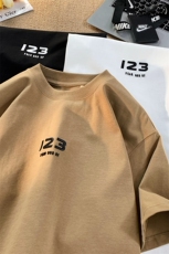 B239-1157-P28港风平铺图立体数字夏季纯棉落肩袖短袖t恤上衣，男装T恤，星座514-2(原B239)