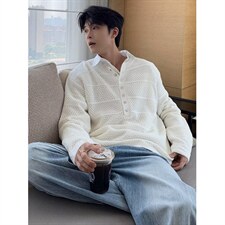 原宿流行潮流原版镂空针织衫日系百搭时尚ins气质文艺MA340，男装针织衫/毛衣，星座1116A（原606A-3）