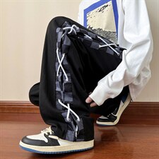 vibe国潮oversize裤子男小众设计感高级原创美式高街ins潮休闲裤，男装休闲裤，电商B221