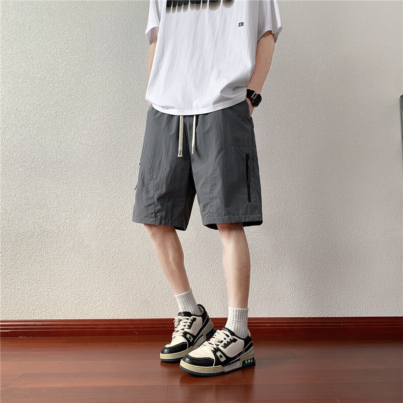 防水拉链拼接速干五分短裤DK031模特酒店锦纶(S-2XL)TP22,男装休闲裤,电商A088