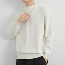 男秋冬潮牌纯色针织毛线衫MY9673P60，男装针织衫/毛衣，星座914