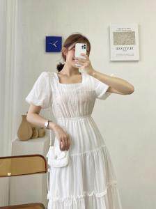 夏季新款带包包连衣裙，女装连衣裙，墨初