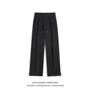 抖音品质冬潮流加绒保暖灯芯绒宽松休闲裤B315-K903JR-特P40控78,羊羔卷衣服搭配冬图片