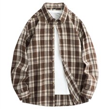 春季新款（跨境电商）格子男女情侣款潮流宽松格纹衬衣，男装衬衫，星座1107-1