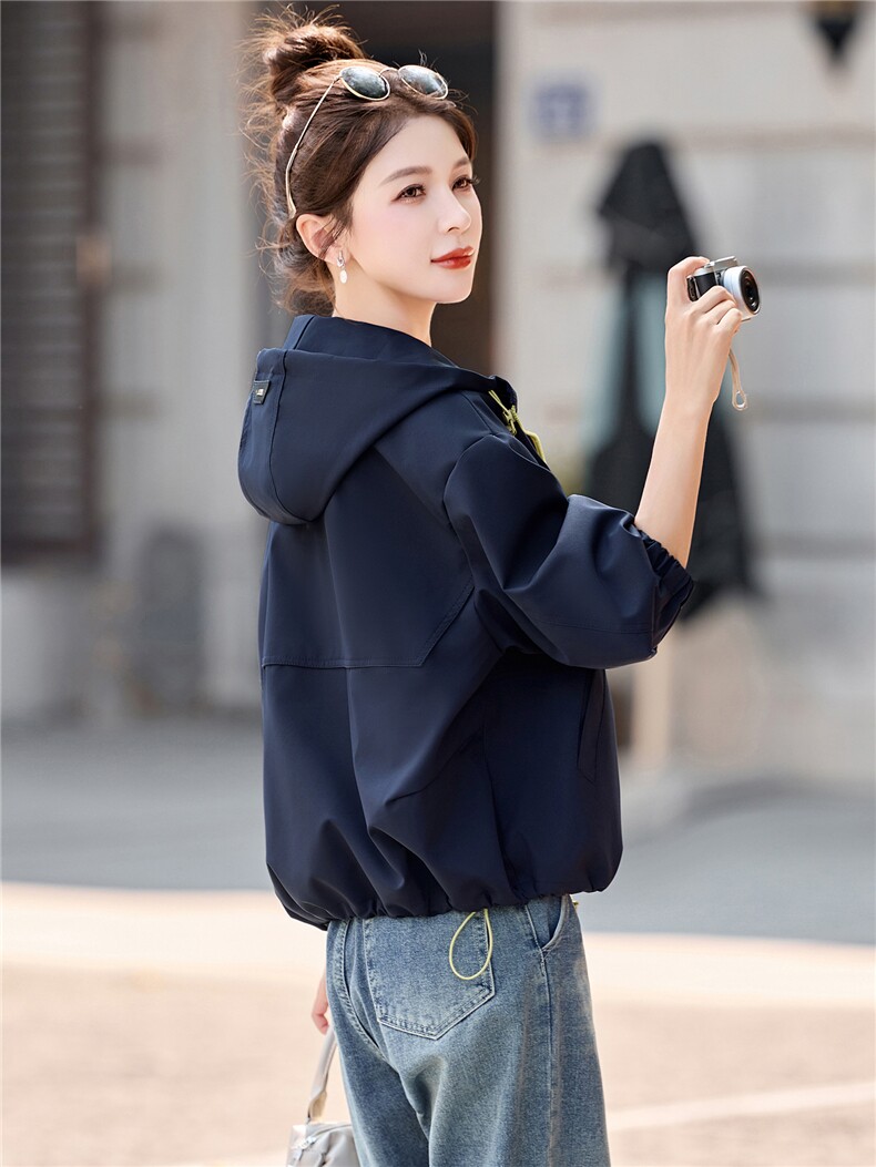 2025冬装新款连帽撞色棉衣,女装棉衣/棉服,歌伊格美