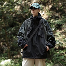 冲锋衣男士秋季ins潮牌宽松连帽外套户外工装登山服夹克CW82-P59，男装夹克，星座1008