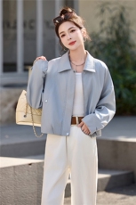 小皮衣外套女短款2026春新款小个子气质休闲洋气减龄PU皮夹克上衣，女装皮衣，潮流依族